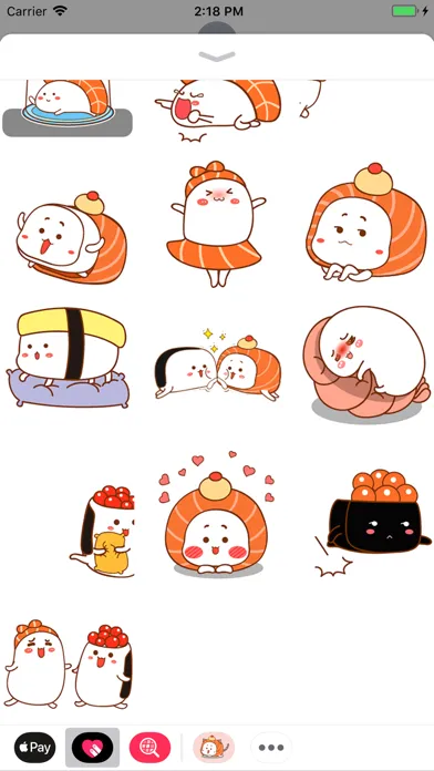 Happy Sushi Animated Stickers スクリーンショット