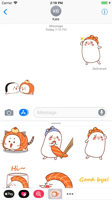 Happy Sushi Animated Stickers スクリーンショット