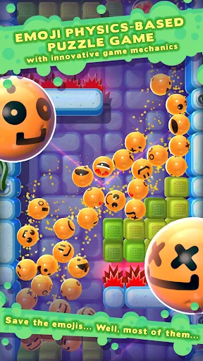 Tangkapan layar Rolling Down: Emoji Adventure