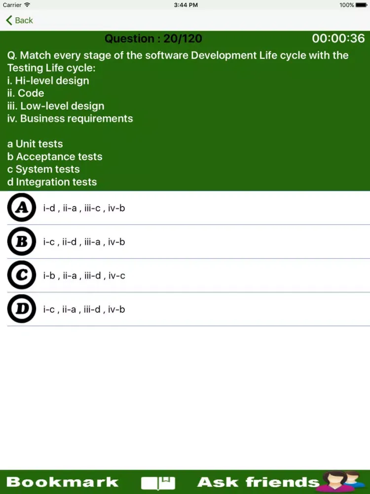 ภาพหน้าจอของ ISTQB Exam Prep iPad 