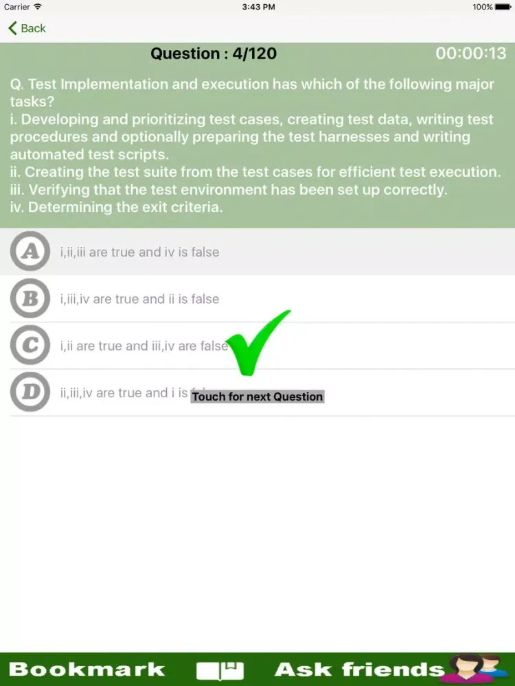 ภาพหน้าจอของ ISTQB Exam Prep iPad 
