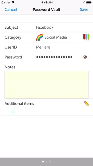 Captures d'écran de iStratus® Password Vault