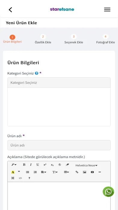 Capturas de pantalla de Starefsane Satıcı Paneli