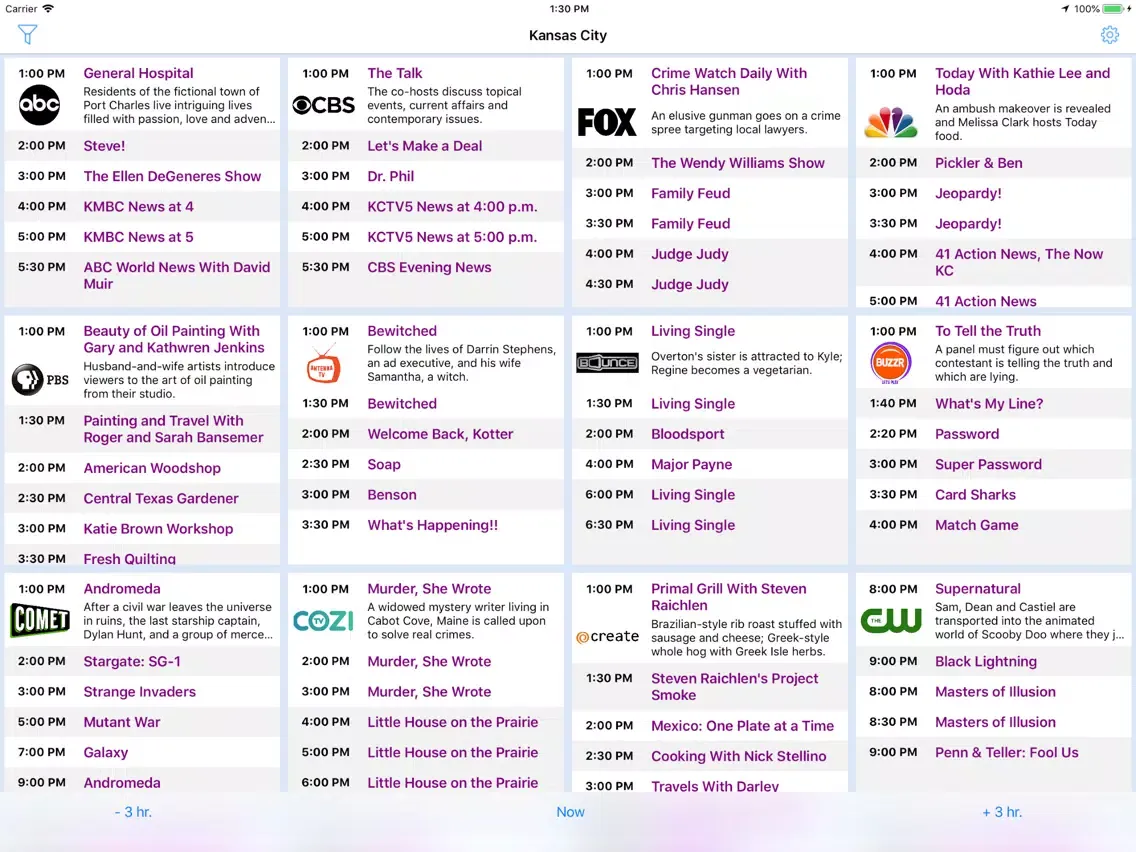 Over-The-Air TV Channel Guide iPad  Ekran Görüntüleri