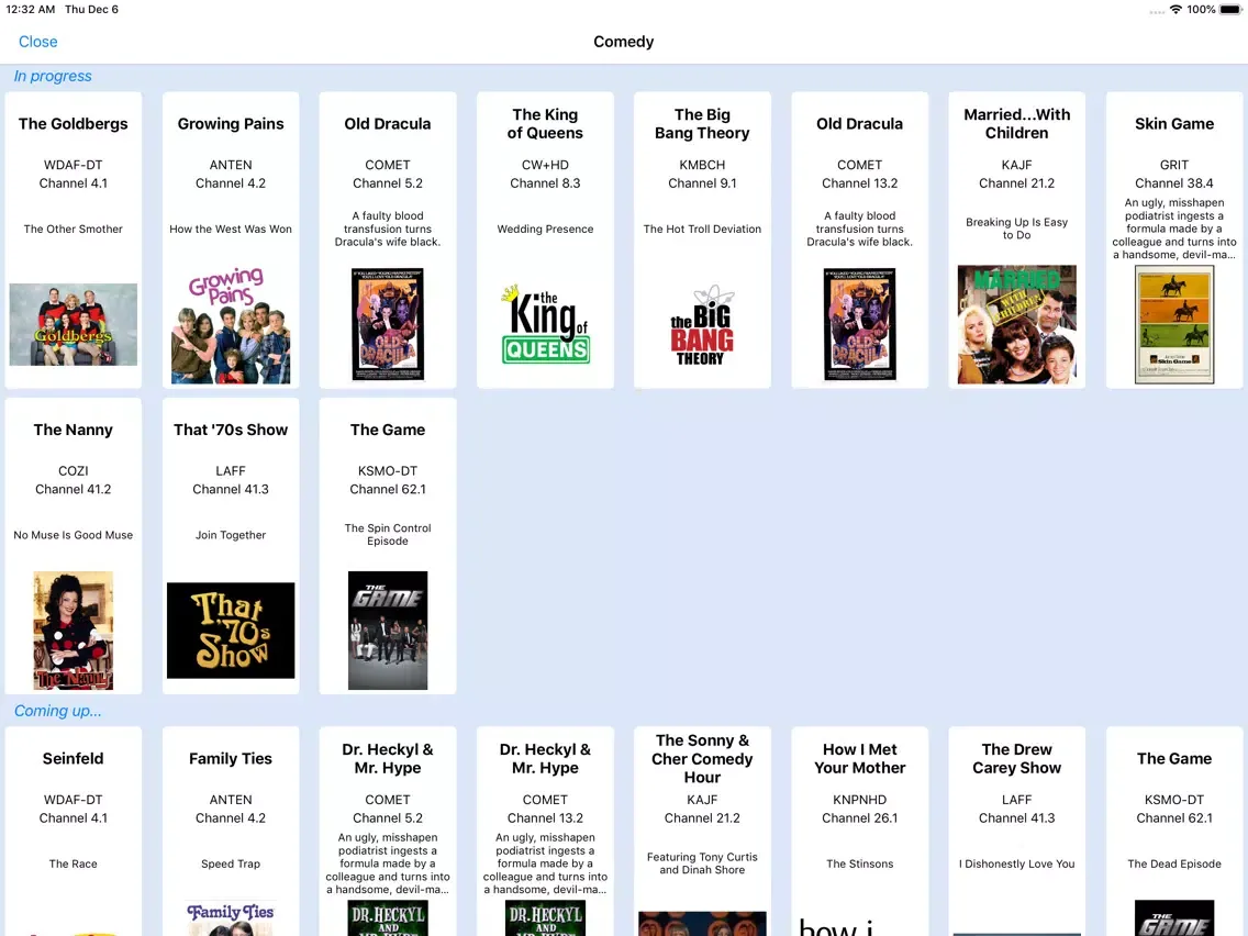 Over-The-Air TV Channel Guide iPad  Ekran Görüntüleri