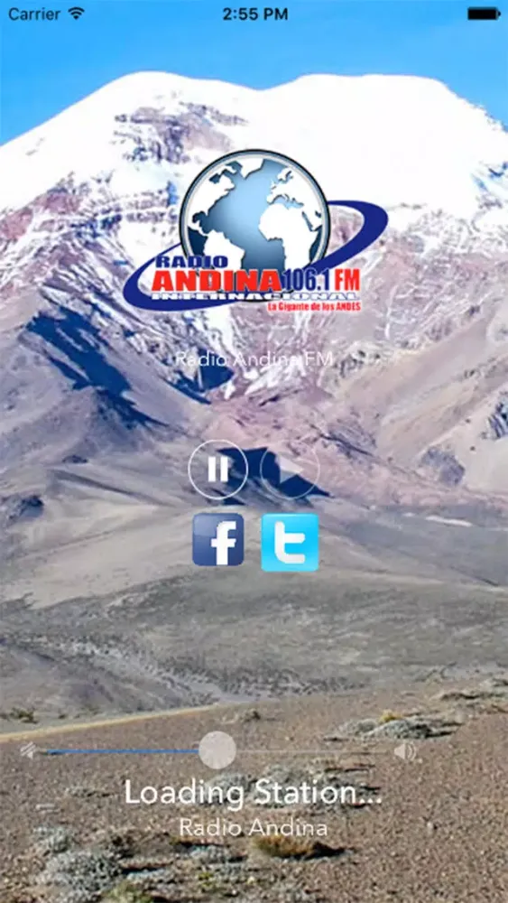 Capturas de tela do Radio Andina FM