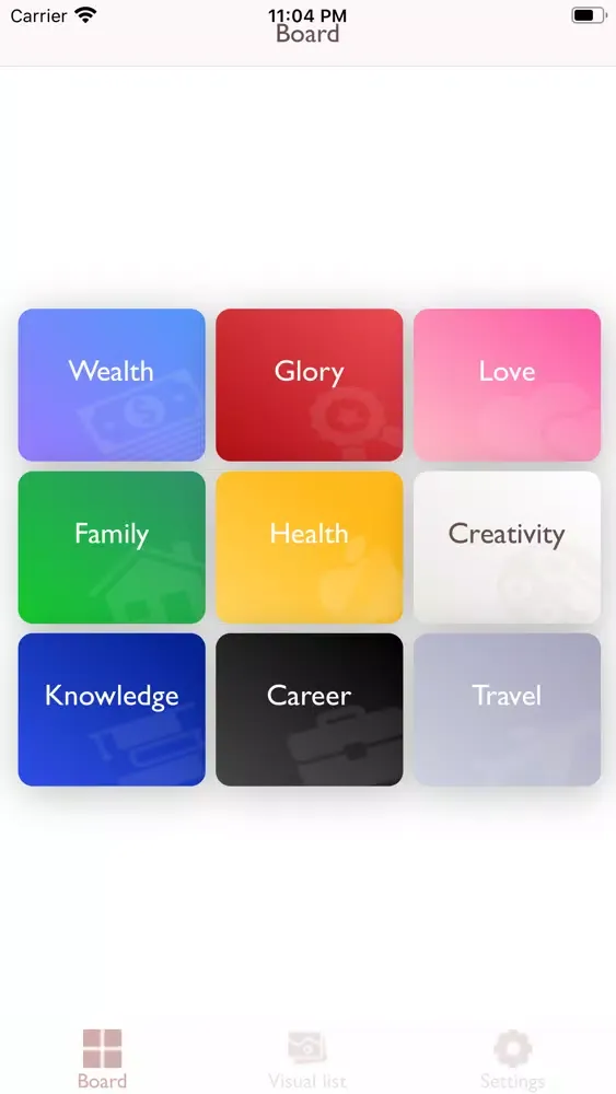 Captures d'écran de Personal vision board