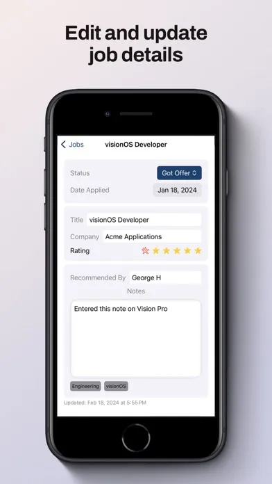 Ảnh chụp màn hình của JobLog - Application Tracker