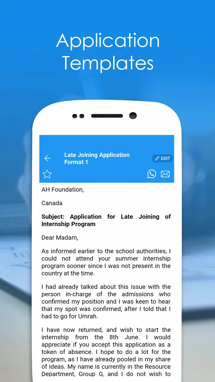 Leave Letters and Applications Screenshots