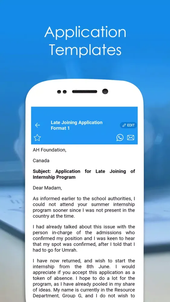 Leave Letters and Applications Screenshots