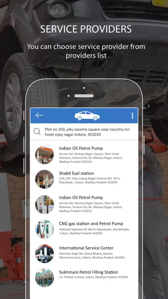 Captures d'écran de Car Service Finder
