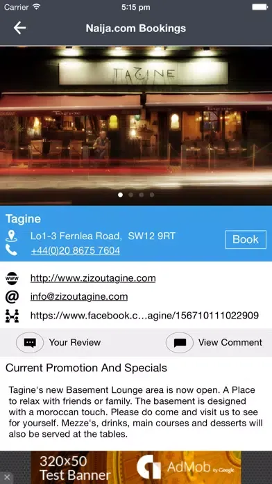 Naija.com Bookings Screenshots