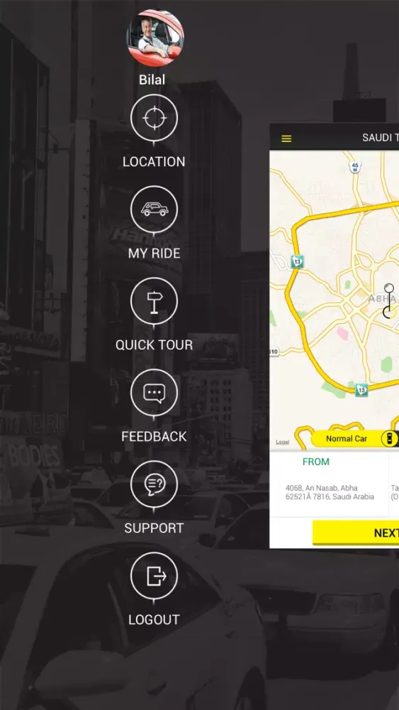 Captures d'écran de Saudi Taxi
