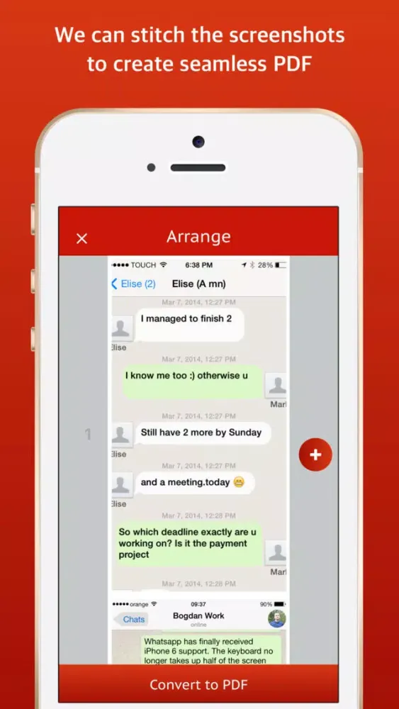 صور SMS Export or Chat to PDF