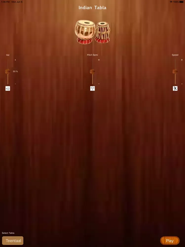 Tangkapan layar Indian Tabla iPad 