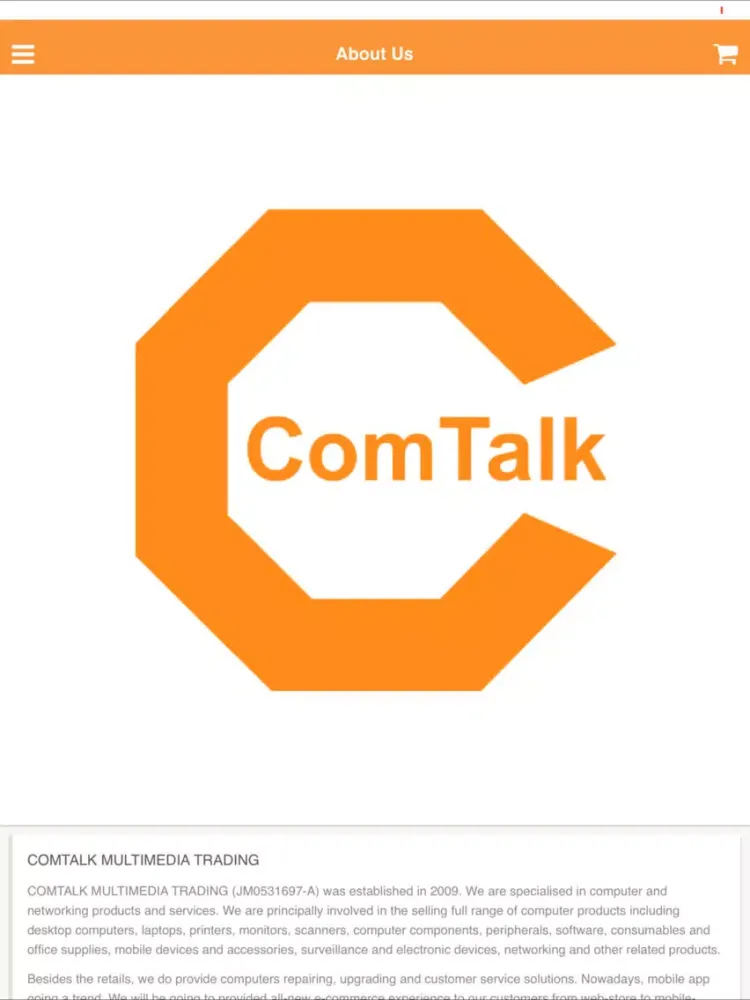 ComTalk iPad  スクリーンショット