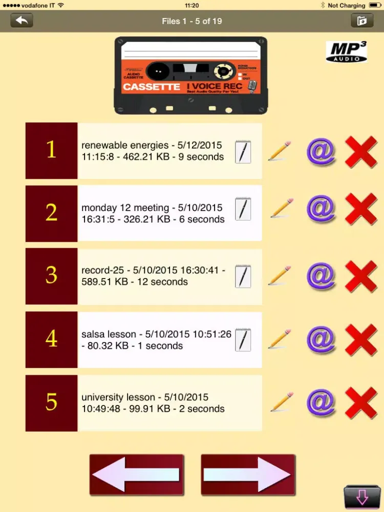 I Voice Recorder - digital audio recorder for music, lessons and voice notes iPad  Screenshots