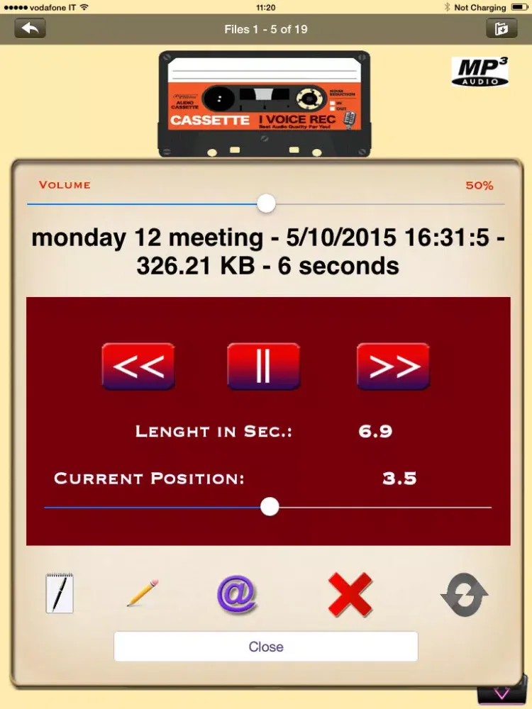 I Voice Recorder - digital audio recorder for music, lessons and voice notes iPad  Screenshots