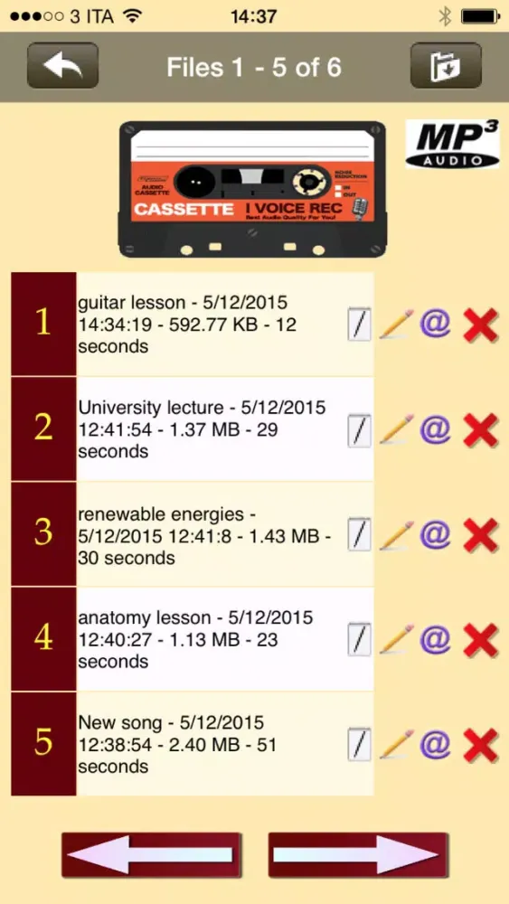 I Voice Recorder - digital audio recorder for music, lessons and voice notes Screenshots