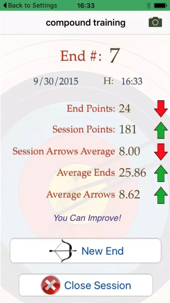 Screenshot di My Archery Stats - scores and statistics for archery