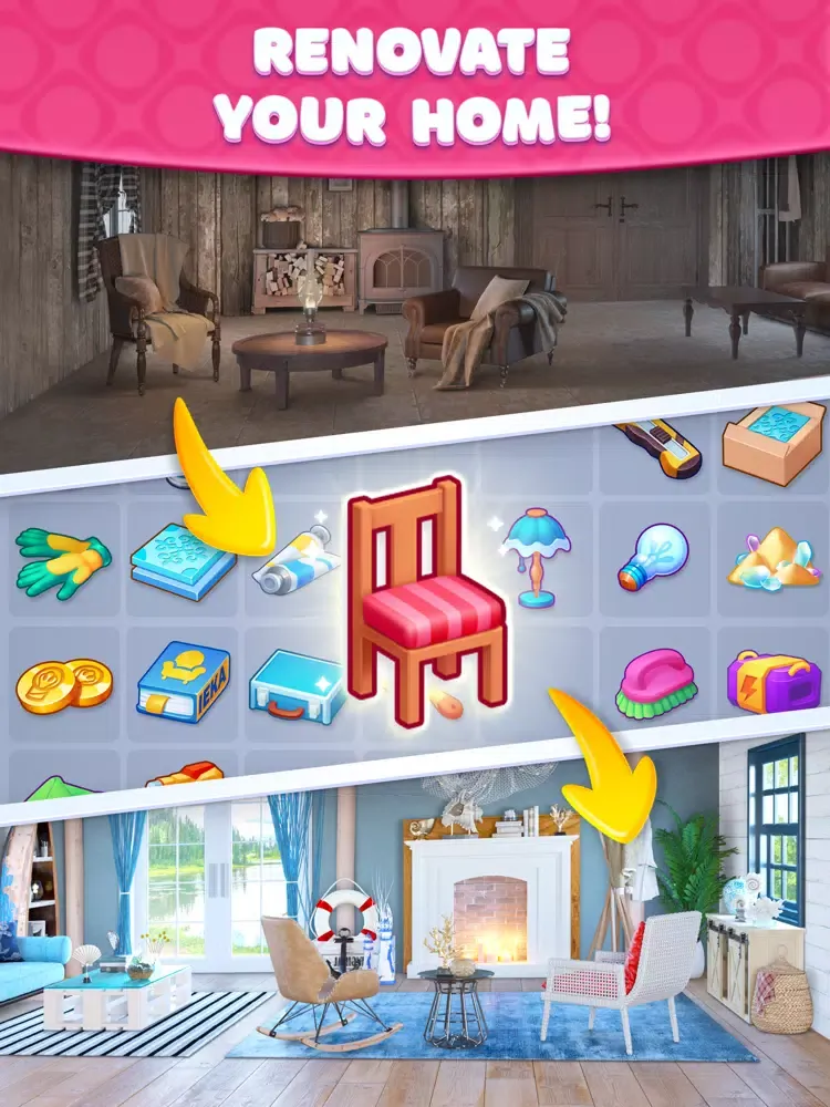 Capturas de tela do House Merge: makeover master iPad 