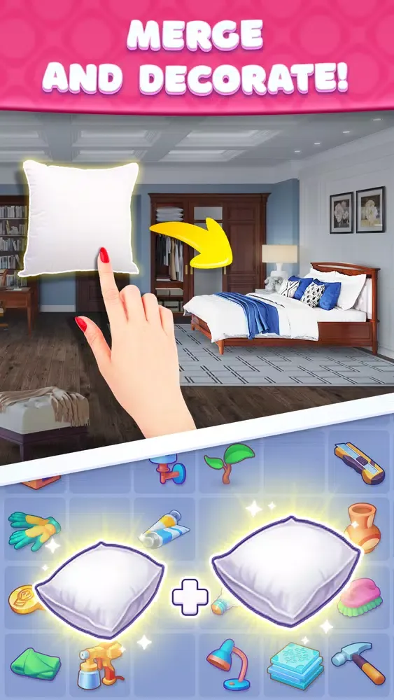 Capturas de tela do House Merge: makeover master