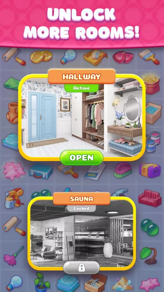 Capturas de tela do House Merge: makeover master