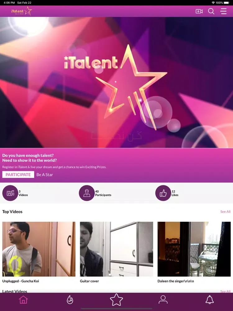 iTalent - Be A Star iPad  Screenshots