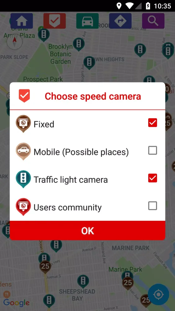 Speed cameras and red lights স্ক্রিনশট