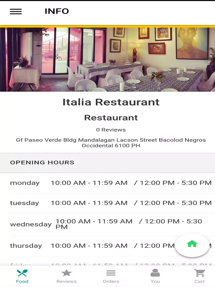 Ảnh chụp màn hình của iTalia Restaurant iPad 