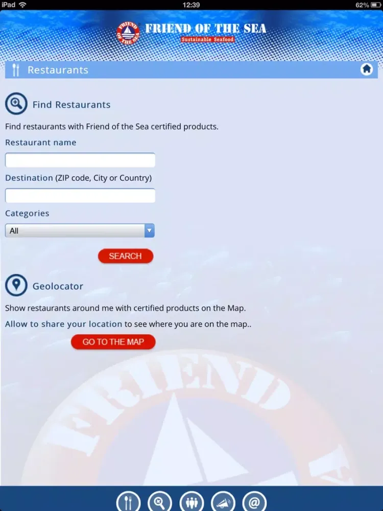 Capturas de tela do Find Friend Of the Sea Seafood iPad 