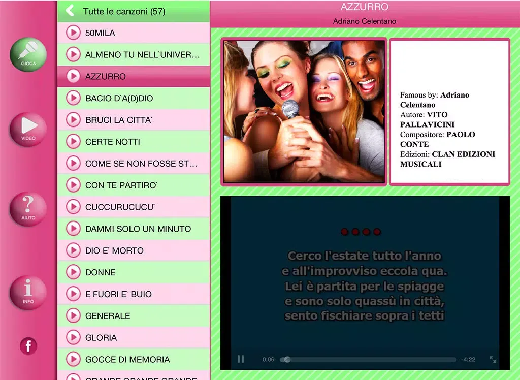 My Video Karaoke: Musica Italiana iPad  Ekran Görüntüleri