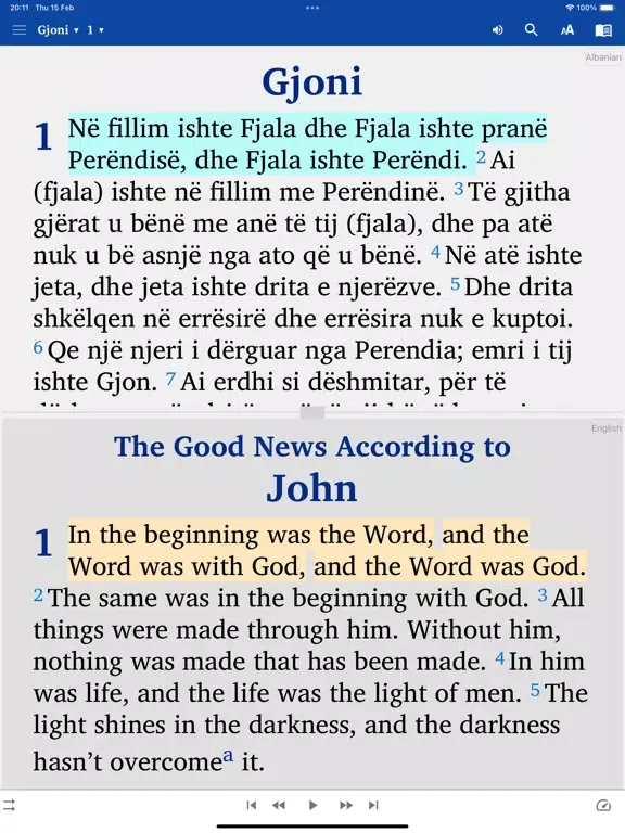 Albanian English Italian iPad  스크린샷