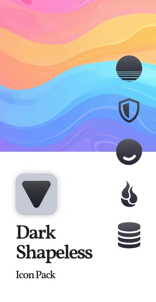 Dark Shapeless Icon Pack-screenshot-5