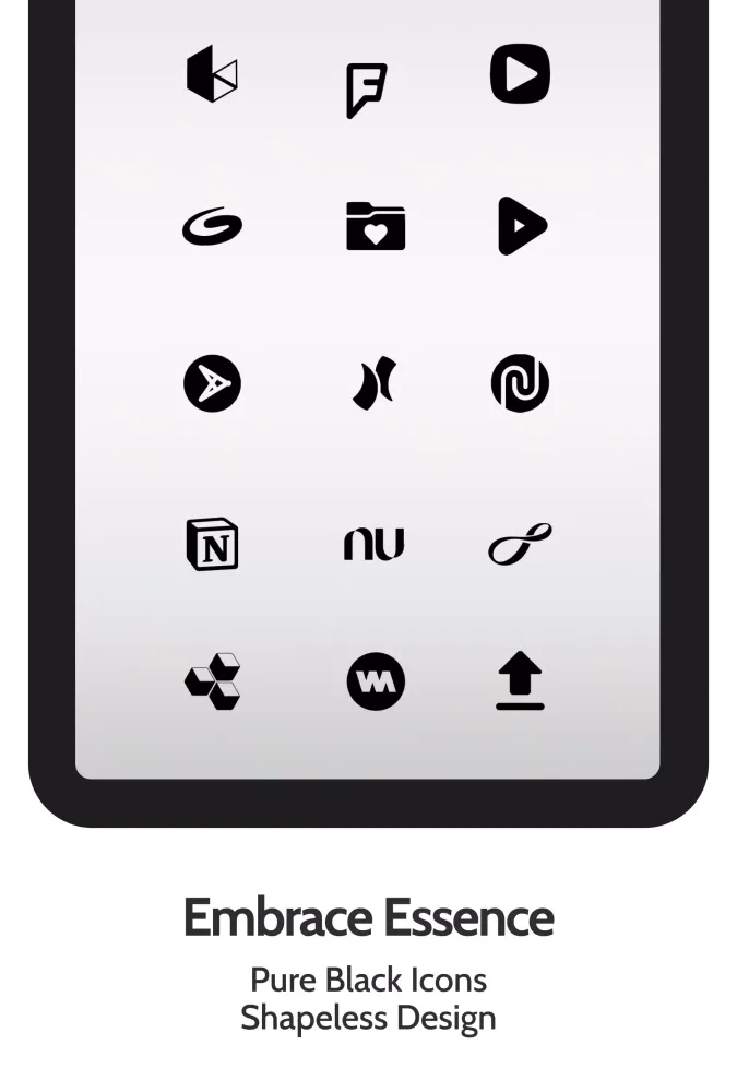 Pure Essence Black Icon Pack 스크린샷