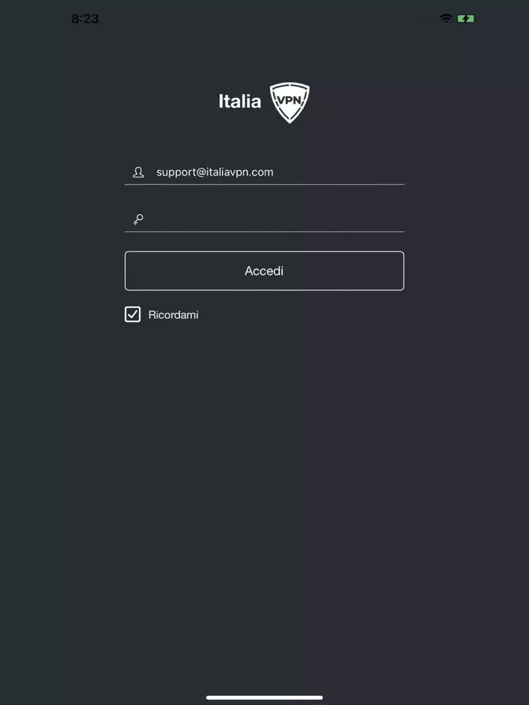 ItaliaVPN iPad  स्क्रीनशॉट