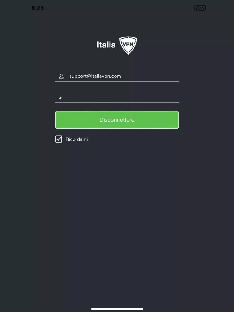 ItaliaVPN iPad  स्क्रीनशॉट