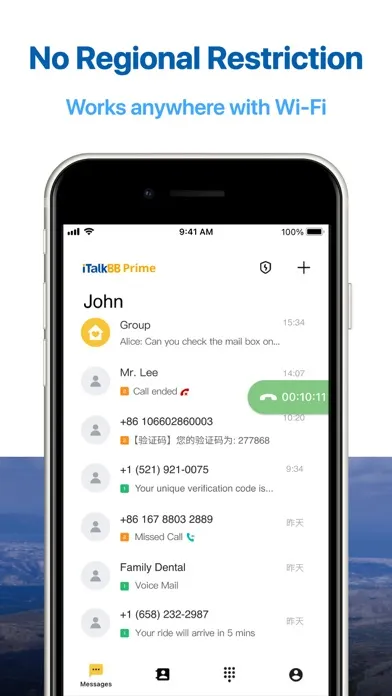 iTalkBB Prime – Add-on Numbers Screenshots