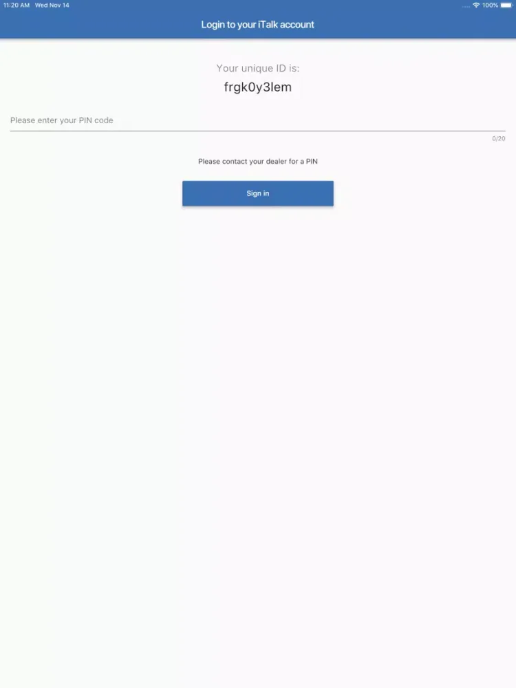 Ảnh chụp màn hình của iTALKPTT iPad 
