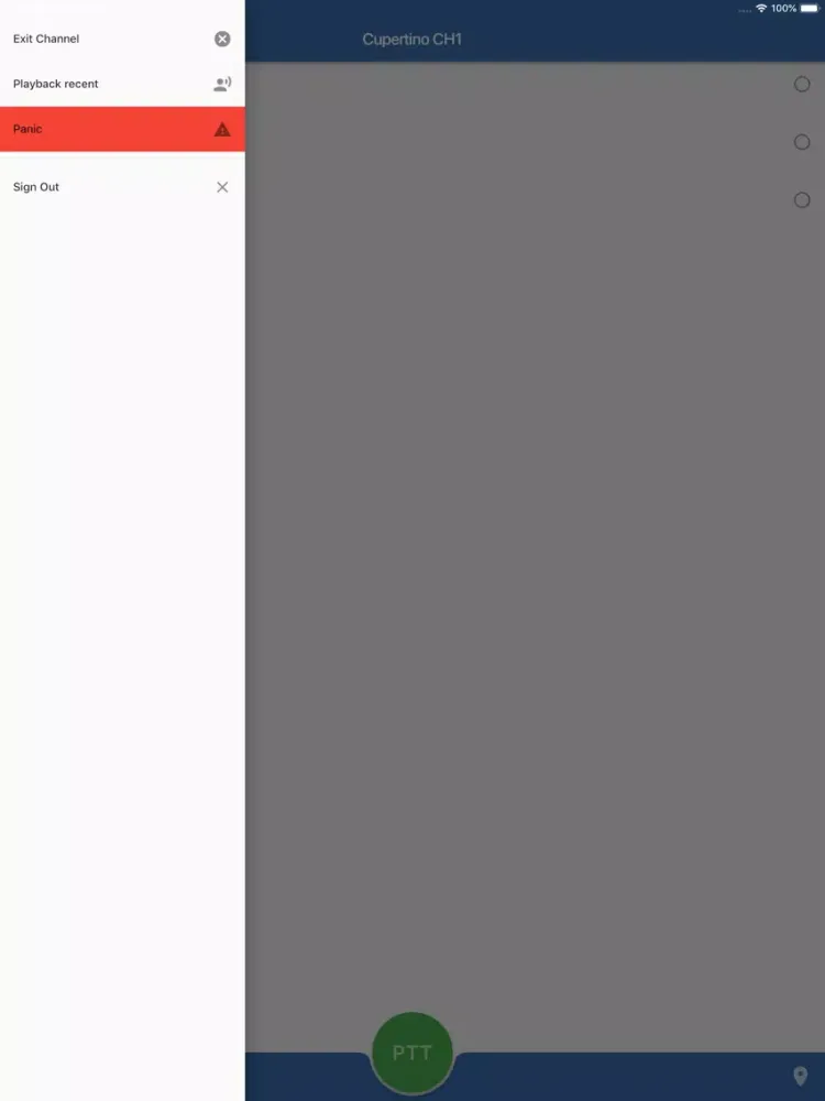 Ảnh chụp màn hình của iTALKPTT iPad 