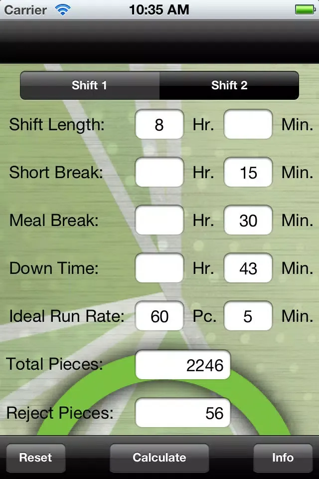Capturas de pantalla de OEE Calc Lite