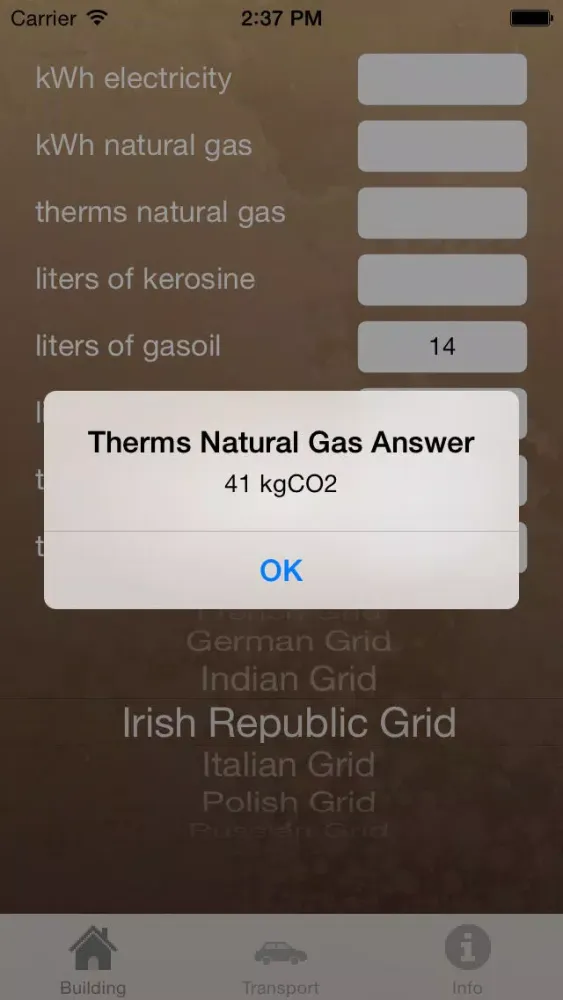 Capturas de pantalla de Carbon Footprint Calc