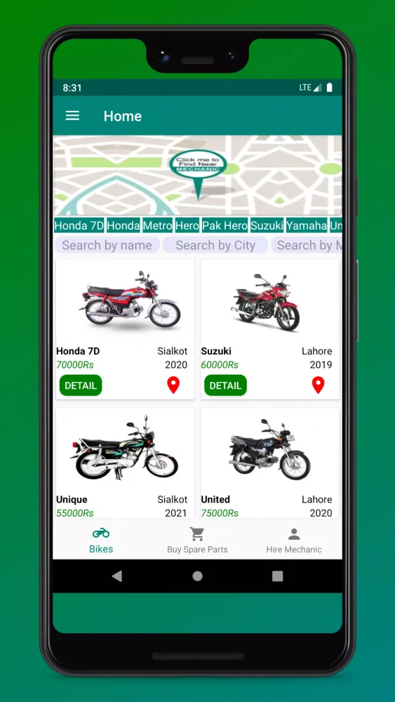 Bike Services Screenshots