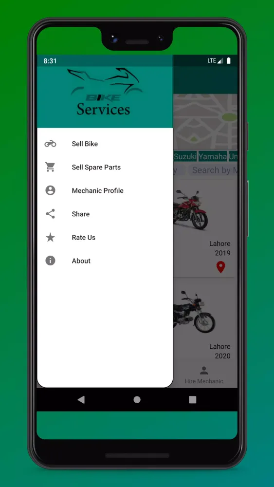 Bike Services Screenshots