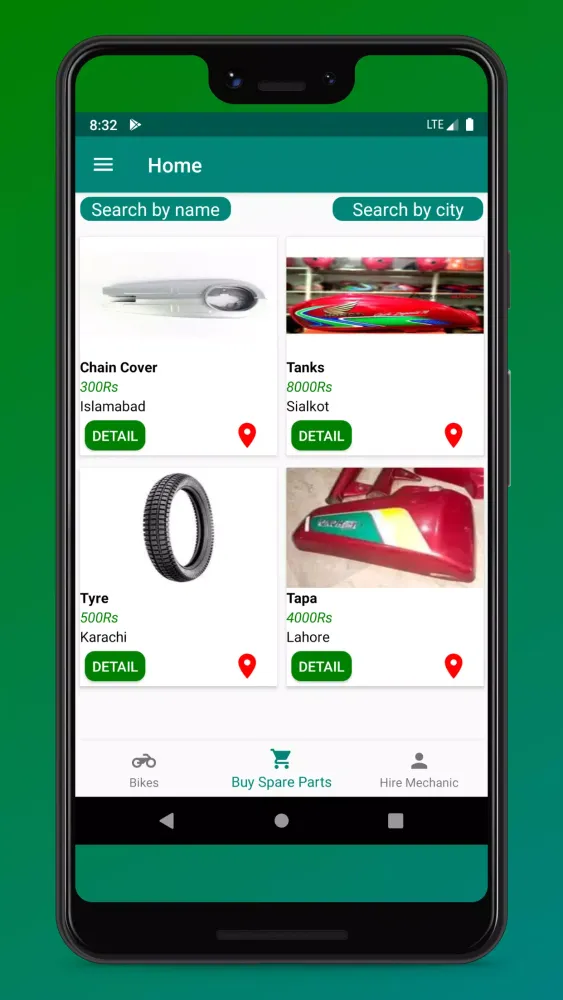 Bike Services Screenshots