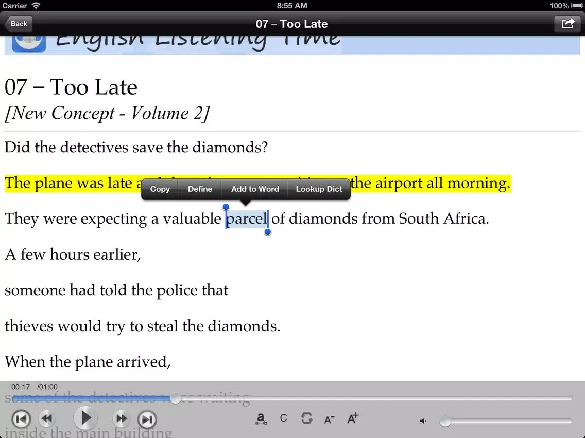 Capturas de pantalla de English Listening Time - New Concept English All in One iPad 