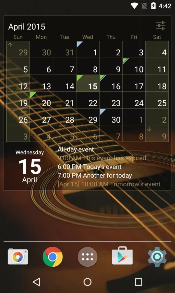 Capturas de pantalla de Calendar Widget