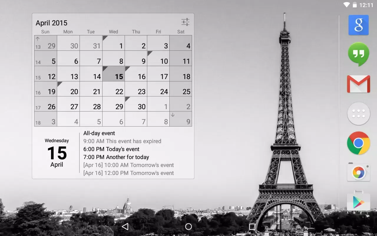Capturas de pantalla de Calendar Widget
