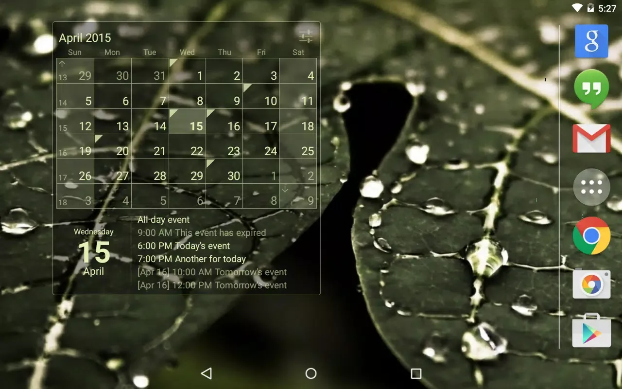 Capturas de pantalla de Calendar Widget