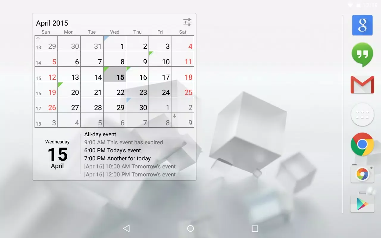 Capturas de pantalla de Calendar Widget